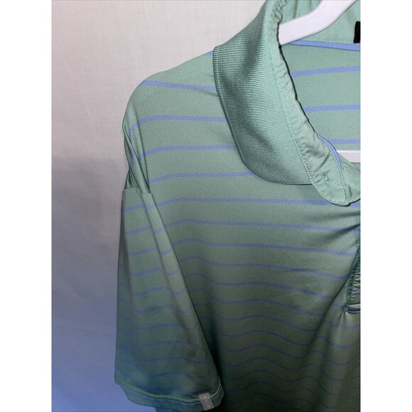 Ralph Lauren RLX Polo Shirt Men’s Size XL Mint Green Striped Golf Tennis Walking - Picture 5 of 12